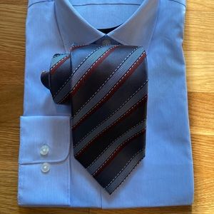 Ermenegildo Men’s Tie Maroon Striped